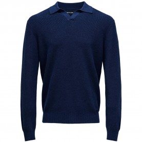 Дънки Salsa jeans 21011931 long sleeve polo - Blue (Dark Blue) дънки,дамски,блузи,с,яка,мъжки,блузи,с,яка,salsa,jeans,21011931,long,sleeve,polo,blue,(dark,blue)