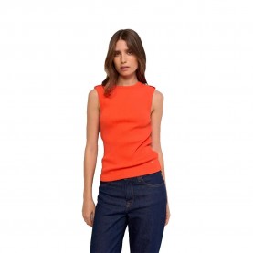 Елек Salsa jeans 21012183 waistcoat - Orange (Dark Orange V2) елек,дамски,сака,salsa,jeans,21012183,waistcoat,orange,(dark,orange,v2)
