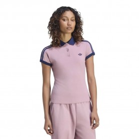 Adidas Originals 3 Stripes short sleeve polo - Pink (Magic Mauve / Night Indigo) дамски,блузи,с,яка,мъжки,блузи,с,яка,adidas,originals,3,stripes,short,sleeve,polo,pink,(magic,mauve,night,indigo)