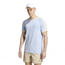 Тениска Adidas Originals 3 Stripes short sleeve T-shirt - Blue (Blue Dawn / Warm Vanilla) тениска,мъжки,тениски,дамски,тениски,adidas,originals,3,stripes,short,sleeve,t,shirt,blue,(blue,dawn,warm,vanilla)