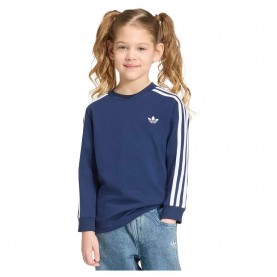 Тениска Adidas Originals 3 Stripes Top long sleeve T-shirt - Blue (Night Indigo) тениска,мъжки,тениски,дамски,тениски,adidas,originals,3,stripes,top,long,sleeve,t,shirt,blue,(night,indigo)