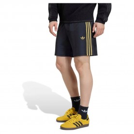 Къси панталони Adidas Originals Adicolor Jacquard shorts - Black (Black / Dark Football Gold) къси,панталони,мъжки,панталони,дамски,панталони,adidas,originals,adicolor,jacquard,shorts,black,(black,dark,football,gold)