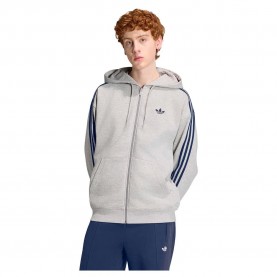 Блуза Adidas Originals Adicolor Oversize full zip sweatshirt - Grey (Medium Grey Heather / Night Indigo) блуза,мъжки,пуловери,adidas,originals,adicolor,oversize,full,zip,sweatshirt,grey,(medium,grey,heather,night,indigo)