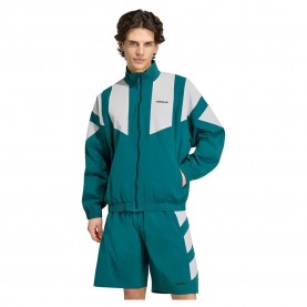 Блуза Adidas Originals Blocked full zip sweatshirt - Blue (Rich Green) блуза,мъжки,пуловери,adidas,originals,blocked,full,zip,sweatshirt,blue,(rich,green)