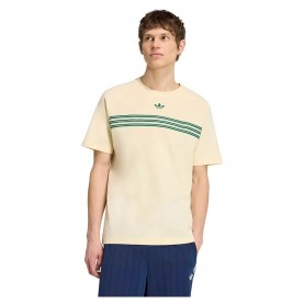 Тениска Adidas Originals Chest Stripes short sleeve T-shirt - Beige / Yellow (Warm Vanilla) тениска,мъжки,тениски,дамски,тениски,adidas,originals,chest,stripes,short,sleeve,t,shirt,beige,yellow,(warm,vanilla)