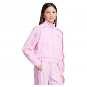 Блуза Adidas Originals Firebird Loose Short Track full zip sweatshirt - Pink (Orchid Fusion) блуза,детски,блузи,adidas,originals,firebird,loose,short,track,full,zip,sweatshirt,pink,(orchid,fusion)