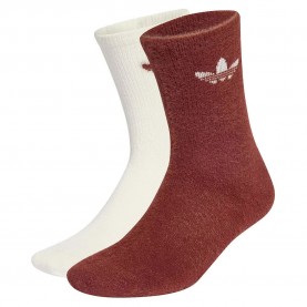 Чорапи Adidas Originals Fluffy crew socks 2 pairs - Red / White (Wonder Quartz / Off White) чорапи,мъжки,чорапи,дамски,чорапи,adidas,originals,fluffy,crew,socks,2,pairs,red,white,(wonder,quartz,off,white)