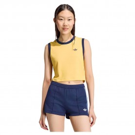 Тениска Adidas Originals Heather sleeveless T-shirt - Yellow (Warm Vanilla / Night Indigo) тениска,мъжки,тениски,дамски,тениски,adidas,originals,heather,sleeveless,t,shirt,yellow,(warm,vanilla,night,indigo)