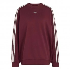 Блуза Adidas Originals Lace 3 Stripes sweatshirt - Red (Shadow Red) блуза,дамски,блузи,adidas,originals,lace,3,stripes,sweatshirt,red,(shadow,red)