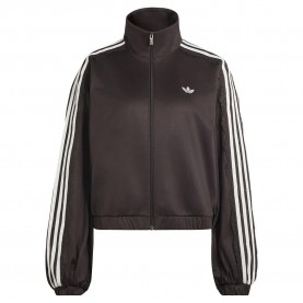 Блуза Adidas Originals Lace Oversized Archive full zip sweatshirt - Brown (Night Brown) блуза,дамски,блузи,adidas,originals,lace,oversized,archive,full,zip,sweatshirt,brown,(night,brown)