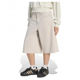 Къси панталони Adidas Originals Mid Rise denim shorts - Beige (Clear Grey Denim) къси,панталони,мъжки,панталони,дамски,панталони,adidas,originals,mid,rise,denim,shorts,beige,(clear,grey,denim)