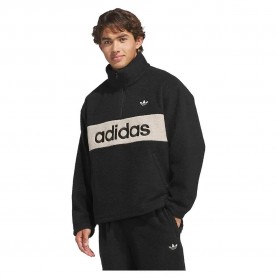 Поларена блуза Adidas Originals Polar Fleece half zip sweatshirt - Black (Black) поларена,блуза,мъжки,пуловери,дамски,пуловери,adidas,originals,polar,fleece,half,zip,sweatshirt,black,(black)