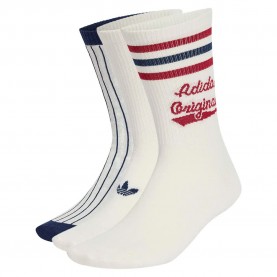 Чорапи Adidas Originals Retro Sport crew socks 2 pairs - White (Cloud White / Night Indigo / Team Victory Red) чорапи,мъжки,чорапи,дамски,чорапи,adidas,originals,retro,sport,crew,socks,2,pairs,white,(cloud,white,night,indigo,team,victory,red)