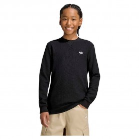 Тениска Adidas Originals Regular Waffle Top long sleeve T-shirt - Black (Black) тениска,мъжки,тениски,дамски,тениски,adidas,originals,regular,waffle,top,long,sleeve,t,shirt,black,(black)