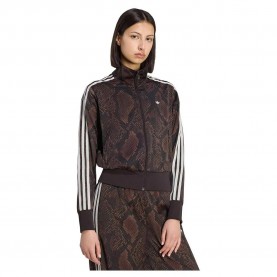 Блуза Adidas Originals Satin Snake Print Firebird Track full zip sweatshirt - Brown (Earth Strata / Aurora Coffee) блуза,дамски,блузи,adidas,originals,satin,snake,print,firebird,track,full,zip,sweatshirt,brown,(earth,strata,aurora,coffee)