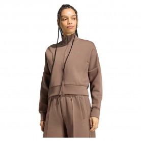 Блуза Adidas Originals Spacer Track full zip sweatshirt - Brown (Earth Strata) блуза,дамски,блузи,adidas,originals,spacer,track,full,zip,sweatshirt,brown,(earth,strata)