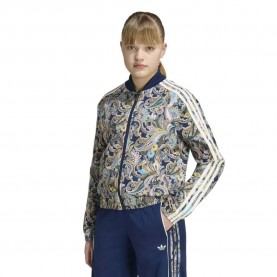 Блуза Adidas Originals SST Loose Cropped Paisley full zip sweatshirt - Multicolor (Multicolor / Night Indigo) блуза,детски,блузи,adidas,originals,sst,loose,cropped,paisley,full,zip,sweatshirt,multicolor,(multicolor,night,indigo)