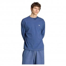 тениска,мъжки,тениски,дамски,тениски,adidas,originals,trefoil,essentials,melange,top,long,sleeve,t,shirt,blue,(crew,blue,mel)