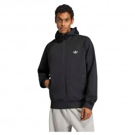 Блуза Adidas Originals Trefoil Essentials Spacer full zip sweatshirt - Black (Black) блуза,мъжки,пуловери,adidas,originals,trefoil,essentials,spacer,full,zip,sweatshirt,black,(black)