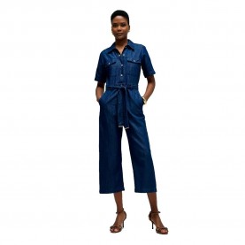 Гащеризон Salsa jeans 21011488 short sleeve jumpsuit - Blue (Blue) гащеризон,дамски,гащеризони,salsa,jeans,21011488,short,sleeve,jumpsuit,blue,(blue)