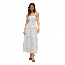 Дънки Salsa jeans 21012029 sleeveless midi dress - White (White) дънки,дамски,поли,и,рокли,salsa,jeans,21012029,sleeveless,midi,dress,white,(white)