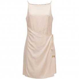 Дънки Salsa jeans 21012080 Linen sleeveless short dress - Beige (Beige) дънки,дамски,поли,и,рокли,salsa,jeans,21012080,linen,sleeveless,short,dress,beige,(beige)