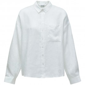 Риза с дълъг ръкав Salsa jeans 21012085 Linen long sleeve shirt - White (White) риза,с,дълъг,ръкав,дамски,ризи,мъжки,ризи,salsa,jeans,21012085,linen,long,sleeve,shirt,white,(white)