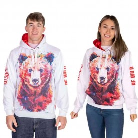 суичър,мъжки,пуловери,дамски,пуловери,otso,be,wild,bear,hoodie,white,(white)