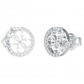 Guess 4 Love 4G Flowers Studs earrings - Clear (Silver) бижутерия,guess,4,love,4g,flowers,studs,earrings,clear,(silver)