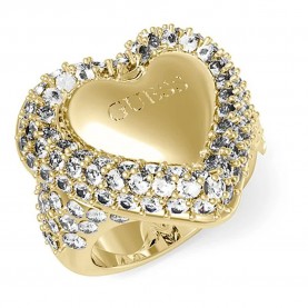 Guess Beloved Pave Heart ring - Golden (Gold) бижутерия,guess,beloved,pave,heart,ring,golden,(gold)
