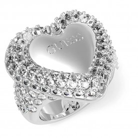 Guess Beloved Pave Heart ring - Silver (Silver) бижутерия,guess,beloved,pave,heart,ring,silver,(silver)