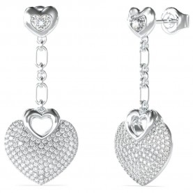 Guess Crazy In Love JUBE05210 earrings - Silver (Silver) бижутерия,guess,crazy,in,love,jube05210,earrings,silver,(silver)