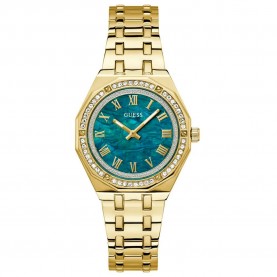 часовник,часовници,guess,desire,36mm,5atm,quartz,analogical,woman,watch,golden,(gold,green,mineral)