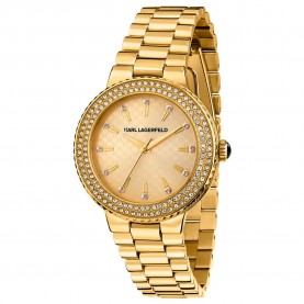 Часовник Karl lagerfeld Kaiser 36mm 5ATM Quartz/Analogical woman watch - Golden (Gold / Gold /) часовник,часовници,karl,lagerfeld,kaiser,36mm,5atm,quartz,analogical,woman,watch,golden,(gold,gold,)