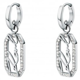 бижутерия,karl,lagerfeld,klayc46,earrings,silver,(silver,white)