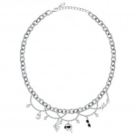 бижутерия,karl,lagerfeld,klayd02,necklace,silver,(silver,white)