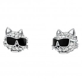 Karl lagerfeld KLAYD21 earrings - Grey (Silver / White) бижутерия,karl,lagerfeld,klayd21,earrings,grey,(silver,white)