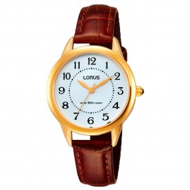 Часовник Lorus watches RG252JX5 30mm 5ATM Quartz/Analogical woman watch - Yellow (Brown / White / Mineral) часовник,часовници,lorus,watches,rg252jx5,30mm,5atm,quartz,analogical,woman,watch,yellow,(brown,white,mineral)