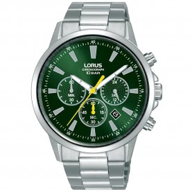 Часовник Lorus watches RT313LX9 43mm 10ATM Quartz/Analogical watch - Silver (Silver / Green / Mineral) часовник,часовници,lorus,watches,rt313lx9,43mm,10atm,quartz,analogical,watch,silver,(silver,green,mineral)