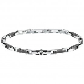 Maserati JM226ATZ75 bracelet - Silver (Silver / Black) бижутерия,maserati,jm226atz75,bracelet,silver,(silver,black)