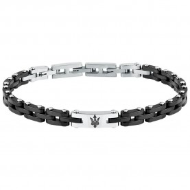 Maserati JM425ATZ64 bracelet - Silver (Silver / Black) бижутерия,maserati,jm425atz64,bracelet,silver,(silver,black)