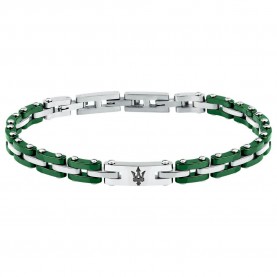 Maserati JM425ATZ66 bracelet - Green (Gunmetal / Green) бижутерия,maserati,jm425atz66,bracelet,green,(gunmetal,green)