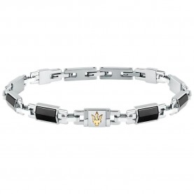 Maserati JM425ATZ69 bracelet - Silver (Silver / Gold / Black) бижутерия,maserati,jm425atz69,bracelet,silver,(silver,gold,black)