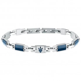 Maserati JM425ATZ70 bracelet - Silver (Blue) бижутерия,maserati,jm425atz70,bracelet,silver,(blue)