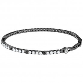 Maserati Tennis bracelet - Silver (Gunmetal / White / Black) бижутерия,maserati,tennis,bracelet,silver,(gunmetal,white,black)