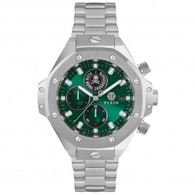 часовник,часовници,philipp,plein,chrono,royal,sport,tech,45mm,5atm,quartz,analogical,watch,silver,(silver,green,mineral)