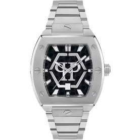 часовник,часовници,philipp,plein,hexagon,phantom,44mm,5atm,quartz,analogical,watch,silver,(silver,black,mineral)