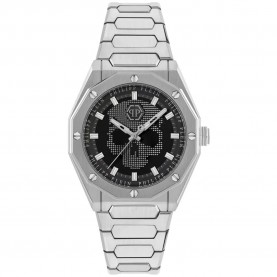 часовник,часовници,philipp,plein,plein,deluxe,44mm,5atm,quartz,analogical,watch,silver,(silver,black,mineral)
