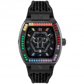 часовник,часовници,philipp,plein,the,hexagon,phantom,44mm,5atm,quartz,analogical,watch,black,(black,black,multicolor,mineral)