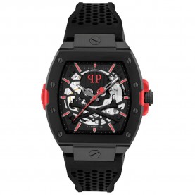 часовник,часовници,philipp,plein,the,skeleton,2.0,44mm,5atm,automatic,analogical,watch,silver,(black,black,mineral)